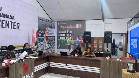 Bawaslu Minahasa mengikuti Rapat Penyampaian Laporan Capaian Realisasi Anggaran Tahun 2025, Kamis (15/1/2026)