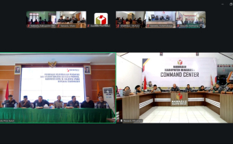 Bawaslu Kabupaten Minahasa mengikuti Rapat Pembinaan Kelembagaan Pengawas dan Kesekretariatan bersama Bawaslu Provinsi dan Kabupaten/Kota se-Sulawesi Utara secara daring, Senin (7/9/2026).